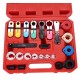 Fuel and air conditioning quick-disconnect tool set MECHANIC AC SET 1, 22 pcs