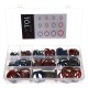 Hydraulic seals with rubber lip MECHANIC RING SET 4, 245 pcs