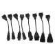 Complete set of OBD-II adapters for trucks MECHANIC CABLE SET 2, 8 pcs