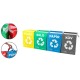Recycling bags SORT EASY 4 METAL, 30x30x40cm, 4x36l, 4 pcs