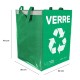 Sorting bag SORT EASY VERRE FR, 30x30x40cm, 36 l