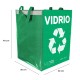 Recycling bag SORT EASY VIDRIO ES, 30x30x40cm, 36l