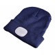 Beanie with headlamp 180 lm, rechargeable, USB, one size, cotton/PE, blue