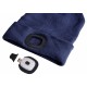 Beanie with headlamp 180 lm, rechargeable, USB, one size, cotton/PE, blue
