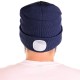 Beanie with headlamp 180 lm, rechargeable, USB, one size, cotton/PE, blue