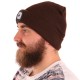 Beanie with headlamp 180 lm, rechargeable, USB, one size, cotton/PE, brown