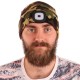 Beanie with headlamp 180 lm, rechargeable, USB, one size, cotton/PE, camouflage