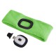 Headband with 180 lm headlamp, rechargeable, USB, one size, cotton/PE, fluorescent green
