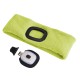 Headband with 180 lm headlamp, rechargeable, USB, one size, cotton/PE, fluorescent yellow