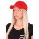 Cap with LED light B-CAP 25lm, rechargeable, USB, one size fits all, red