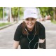 Cap with LED light B-CAP 25lm, rechargeable, USB, one size, white