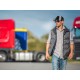Reflective cap with LED light B-CAP SAFETY 25 lm, rechargeable, USB, one size, black