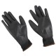 Work gloves made of polyester half-dipped in PU GLOVE PE-PU 9, black, size 9