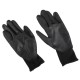Polyester work gloves partially dipped in PU GLOVE PE-PU 10, black, size 10\