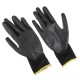Polyester work gloves partially dipped in PU GLOVE PE-PU 11, black, size 11\
