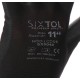 Polyester work gloves partially dipped in PU GLOVE PE-PU 11, black, size 11\