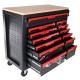 Tool trolley with tools MECHANIC TROLLEY TITAN 1559, 13 drawers, 1559 pcs of tools