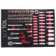 Workshop tool trolley MECHANIC TROLLEY JASON 94, 3 drawers, 1 shelf. 94 pcs of tools