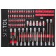 Workshop tool trolley MECHANIC TROLLEY KEVIN RED 182, 7 drawers, 182 pcs of tools