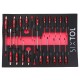 Workshop tool trolley MECHANIC TROLLEY KEVIN RED 274, 7 drawers, 274 pcs of tools