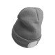 Beanie with headlamp 180 lm, rechargeable, USB, one size, cotton/PE, light gray