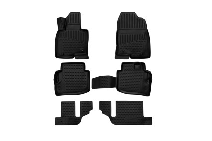 3D Rubber Floor Mats MAZDA CX-9, 2017->, SUV, 6 pcs
