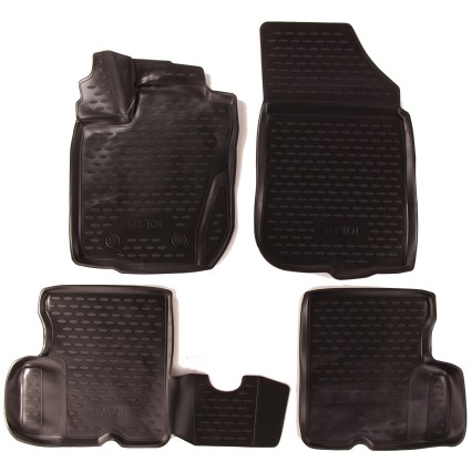 Rubber floor mats for Kia Optima III Sedan (K5) (TF) (10-) (3D).