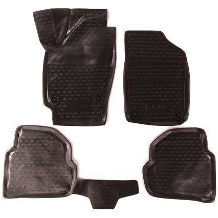 3D Rubber carpets VOLKSWAGEN Polo, 2010->, sedan