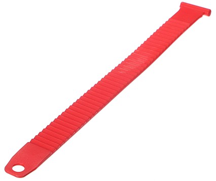Securing strap for towbar bike carrier, length 27cm, red - spare part