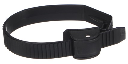 Quick-release strap for bike rack on towbar, length 38cm, black - spare part