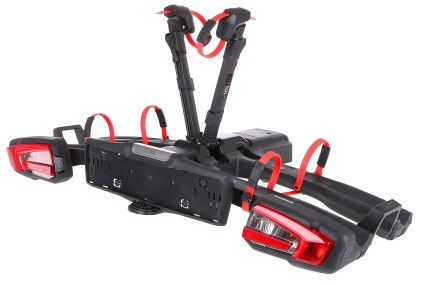 Towbar-mounted bike carrier E-BIKE 2 PRO - 2 electric bikes, load capacity 60kg, foldable