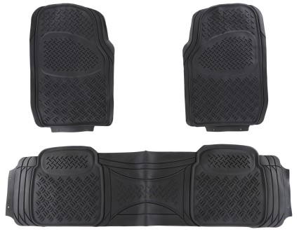 Universal rubber car mats CAR MAT UNI SET 2, complete, 3 pcs