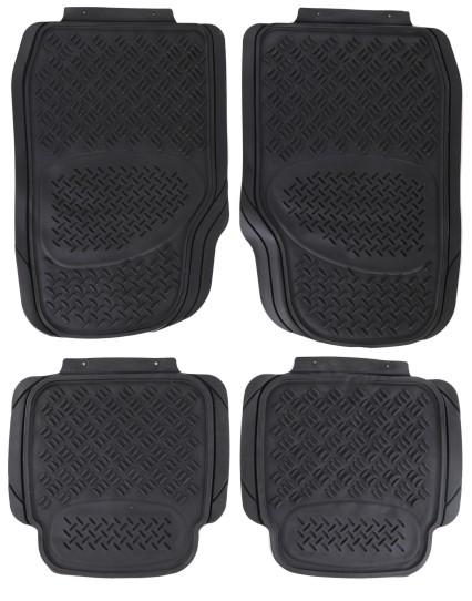 Universal rubber car mats CAR MAT UNI SET 3, complete, 4 pcs.