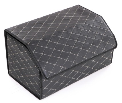 Car trunk organizer CAR COMPACT ELEGANT L, 2 compartments, foldable, with lid