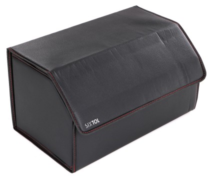 Trunk organizer CAR COMPACT LEATHER L, 2 compartments, foldable, with lid