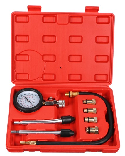 Petrol engine compression testing kit MECHANIC ENGINE TESTER 8, 0-20bar, 8pcs