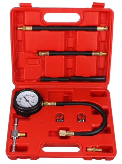 Set for testing gasoline engine pressure MECHANIC ENGINE TESTER 10, 0-7bar, 10pcs