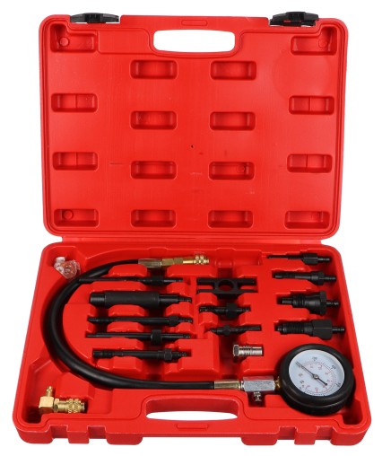 Compression testing kit for diesel engines MECHANIC ENGINE TESTER 23, 0-70bar, 23pcs