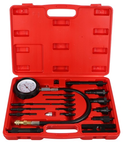Diesel engine compression testing kit MECHANIC ENGINE TESTER 19, 0-70bar, 19pcs