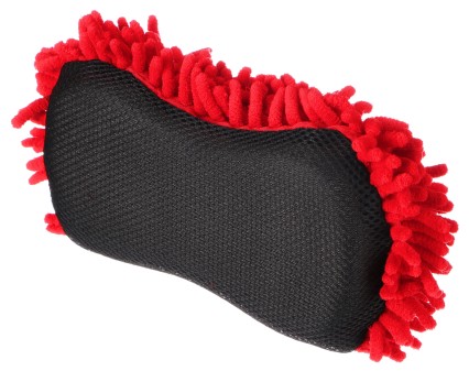 Car washing sponge CAR DETAILING WASH 1, 24 x 12.5 x 6 cm, black-red