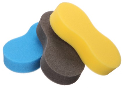 Car wash sponge CAR DETAILING WASH 3, 3 pcs, blue, black, yellow