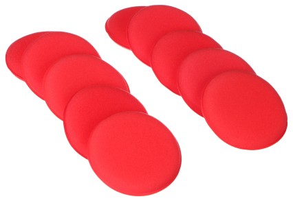 Set of polishing pads for car wax CAR DETAILING WAX PAD 10, 10 pcs