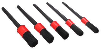 Set of soft precision brushes for car cleaning CAR DETAILING BRUSH 5 SOFT, 5 pcs