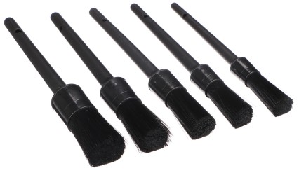 Set of hard precision brushes for car cleaning CAR DETAILING BRUSH 5 HARD, 5 pcs