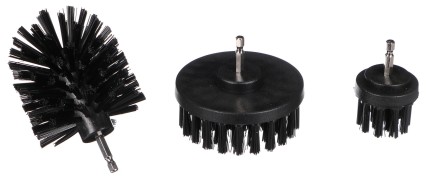 Drill brush set for car cleaning CAR DETAILING DRILL BRUSH 3 HARD, 3 pcs