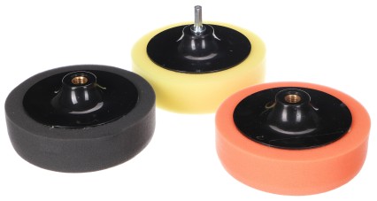 Set of polishing pads/sponges with drill mandrel for car cleaning CAR DETAILING PAD 3, 3 pcs