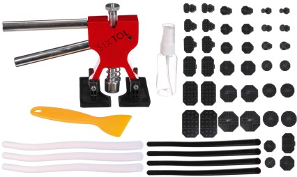 Car body dent repair kit with puller CAR BODY REPAIR SET 50, 50 pcs