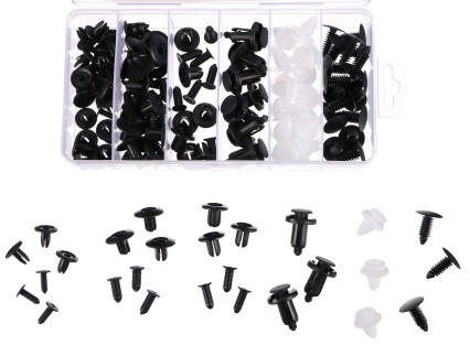 MECHNIC TRIM CLIP SET 100 upholstery clip, retainer and pin set for vehicles