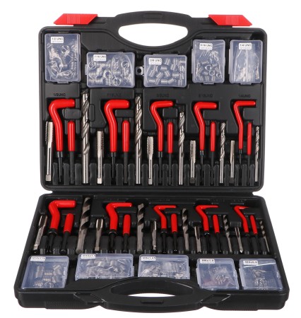 Thread repair kit MECHANIC THREAD SET 261, M5 - M12, 1/4UNC-1/2UNC, 261 pcs
