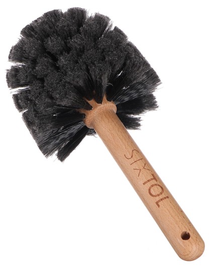 Round brush for cleaning the frame/body of a bicycle or motorcycle CAR DETAILING WOOD BRUSH 1